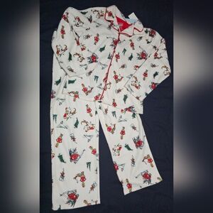 NWT Dr. Seuss The Grinch Unisex Long Sleeve Christmas Pajamas Size XS 4/5